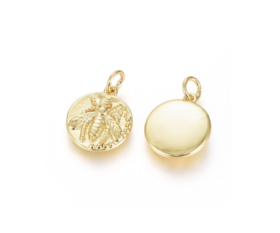 Bee 18K Gold Plated Insect Totem Charms 