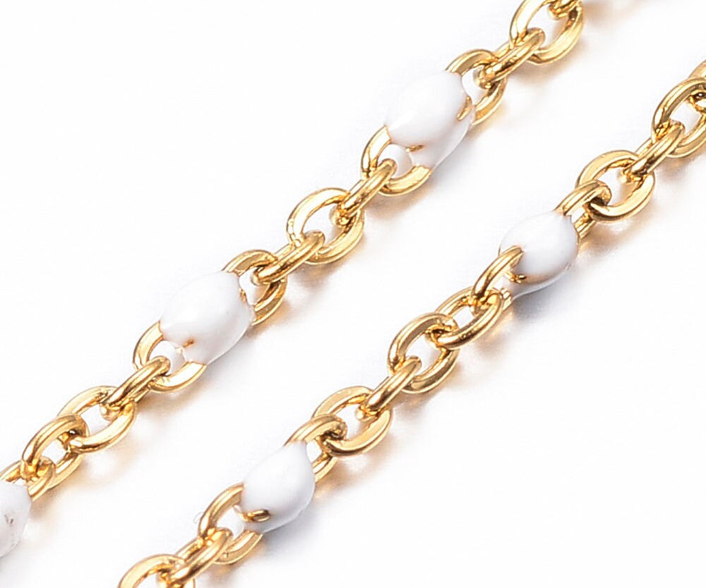 Dottie 24k Gold-Dipped Stainless Steel White Bracelet - Ingredients For Lovely