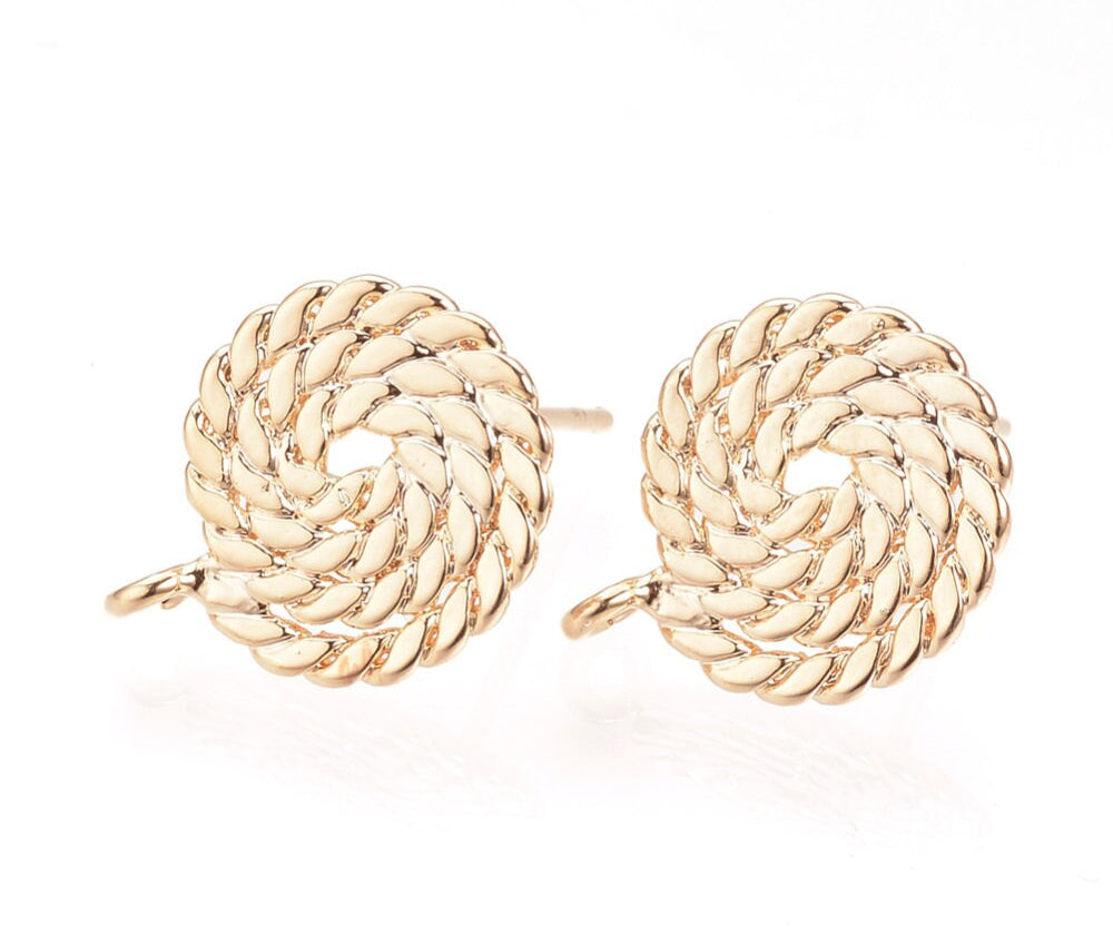 Round Rope Stud Earring