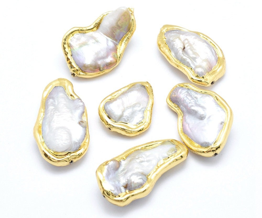 Perla 24k Gold Plated Gem Connector Bead - Ingredients For Lovely