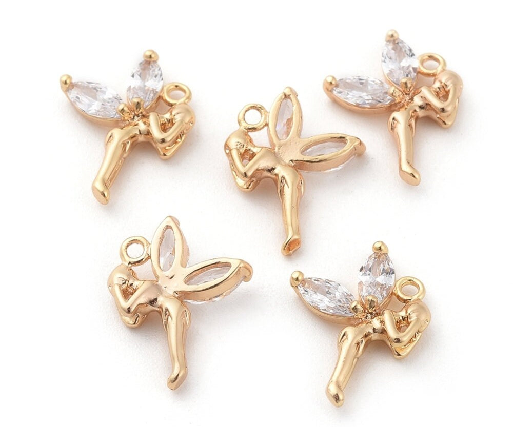 Tinka Gold Fairy with Diamond Wings Charm - Ingredients For Lovely