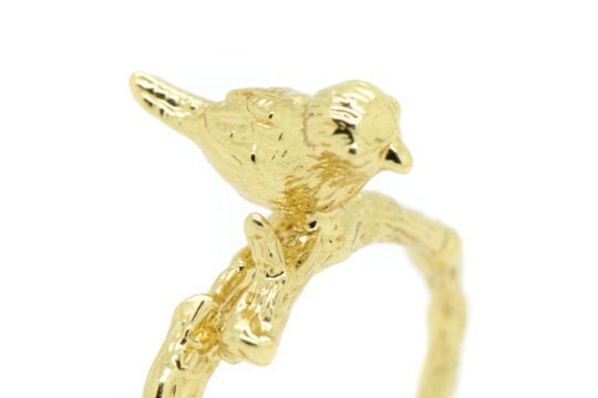 Darling Bird Adjustable Ring in Gold Plating - Ingredients For Lovely