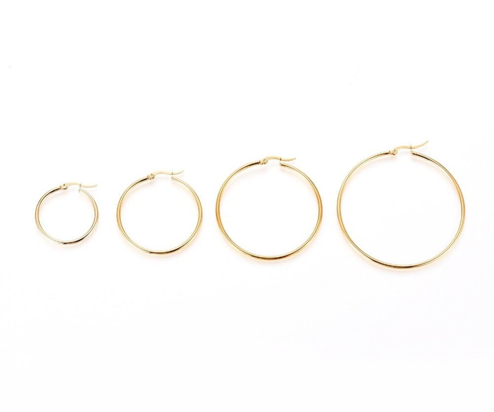 Cleo Gold Plated Hoop Earrings - Ingredients For Lovely