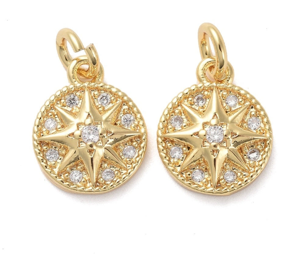 Estrella Gold Plated Brass Star Charm