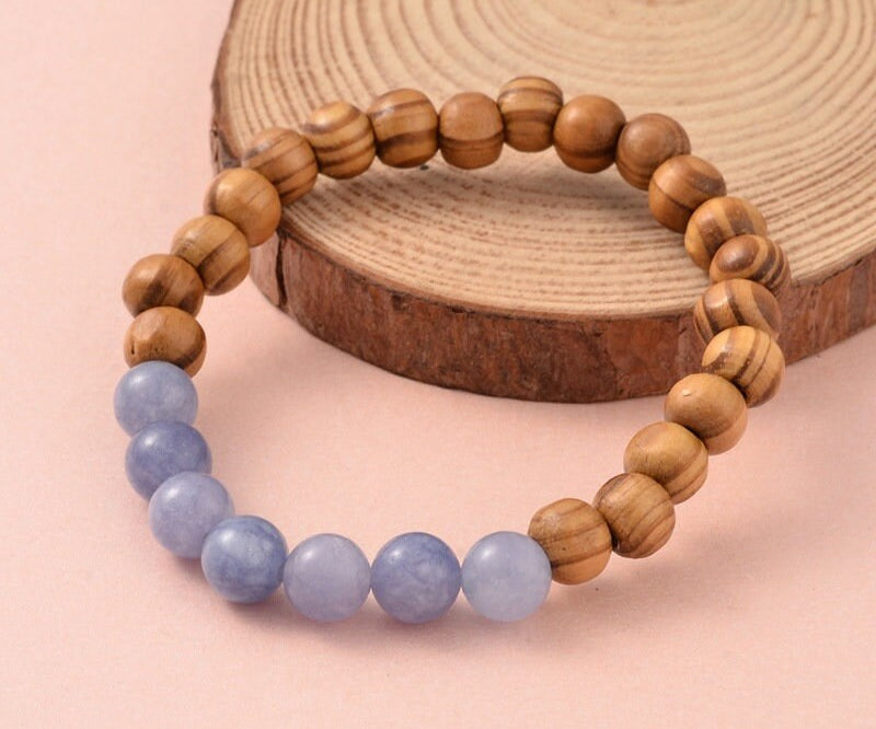 Lena Gemstone Wood Harmony Bracelet