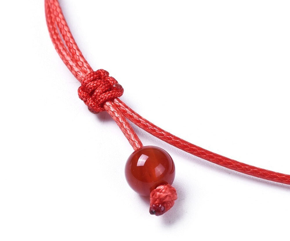 Kora Red Agate Korean Waxed Polyester Cord Necklace - Ingredients For Lovely